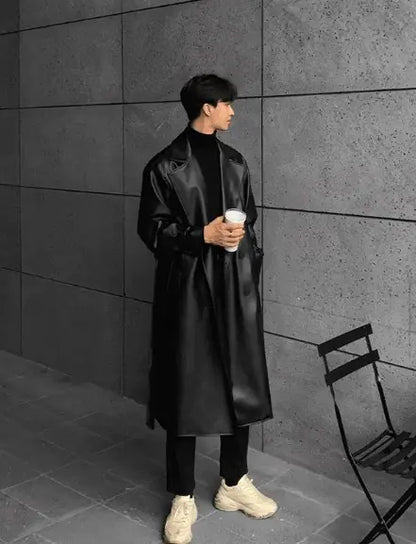 Leather Men's Coat